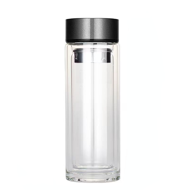 百斯克 典雅茶水分离双层玻璃杯 BSK-BB832540 300ml (单位:个)