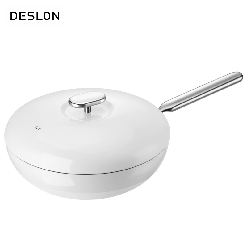 德世朗 钛陶瓷不粘炒锅 DP915-W30WH 直径30cm (单位:个) 定瓷白
