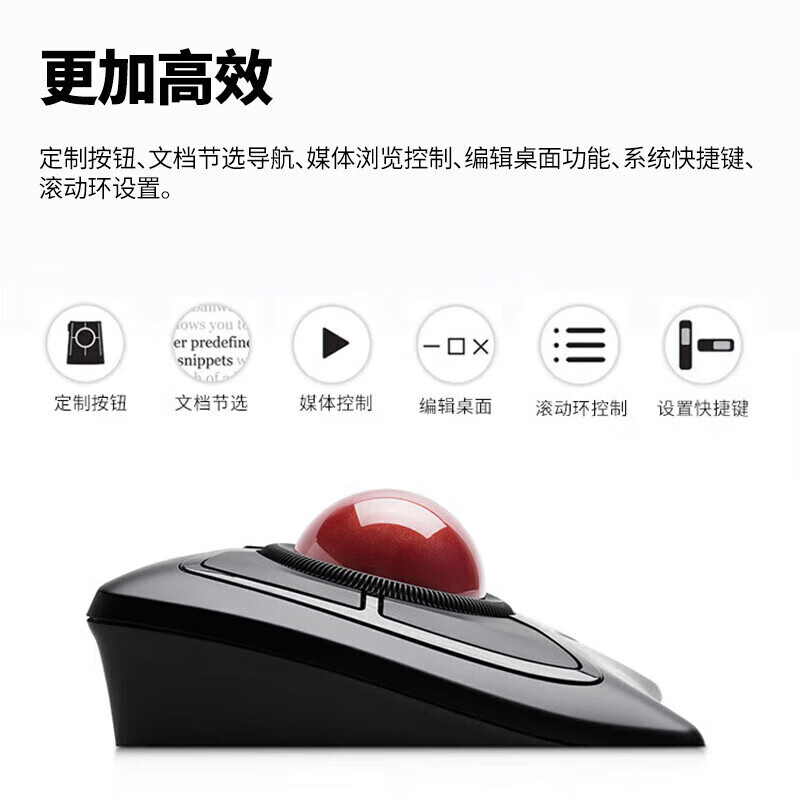 肯辛通 无线轨迹球鼠标 K72359WW 152.4*124.46*71.2mm (单位:个) 黑色