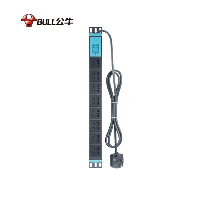 公牛（BULL） 桌面插线板 总控8位五孔 GNE-1080 5米 (单位:个) 黑色