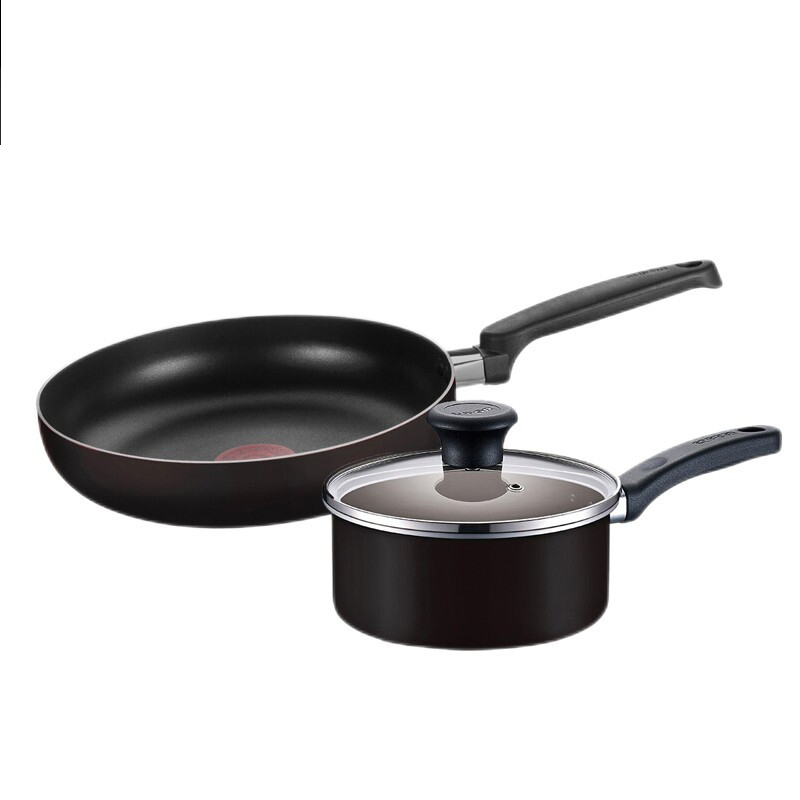 苏泊尔（SUPOR） 火红点不粘二件套 锅具 TP2112E 煎锅口径24cm,奶锅口径16cm含盖 (单位:套) 黑色