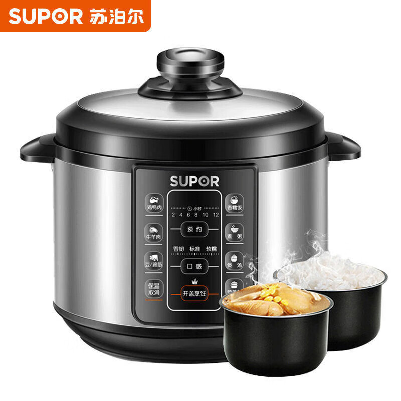 苏泊尔（SUPOR） 电压力锅  双胆底盘加热 SY-50YC906B 5L (单位:台)