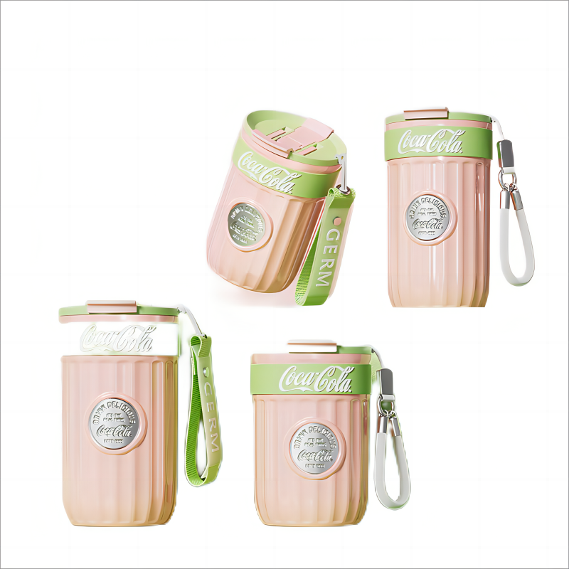 格沵（GERM） 保温杯 可口可乐徽章系列 GE-CK23AW-B66-1 500ml 20个/箱 (单位:个) 新老款随机 青樱粉